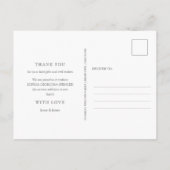 Geboortestatistieken Baby Meisje Monogram Foto Bed Briefkaart (Achterkant)