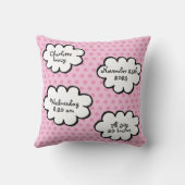 Geboortestatistieken Gepersonaliseerde polka dot o Kussen (Achterkant)
