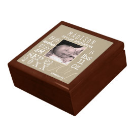 Geboortestatistieken Typografie Neutrale foto Keep Cadeaudoosje