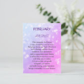 Geboortesteen Amethyst ontwerp van februari  Ansic Briefkaart (Staand voorkant)