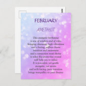 Geboortesteen Amethyst ontwerp van februari  Ansic Briefkaart (Voorkant / Achterkant)