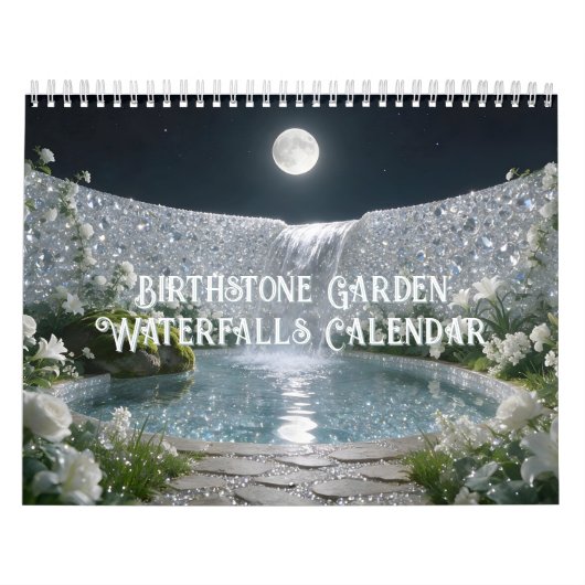 Geboortesteen Tuin Watervallen Kalender (Hoes)