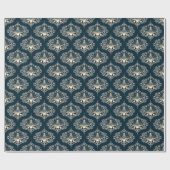 Geboortester van Wonder Mandala Mid Century Ogee Cadeaupapier (Vlak)