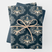 Geboortester van Wonder Mandala Mid Century Ogee Inpakpapier Vel (In situ)