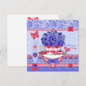 Geboorteventilator en Gem Juli Teacup Kaart (Voorkant / Achterkant)