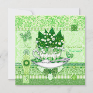 Geboorteventilator en Gem May Teacup Kaart