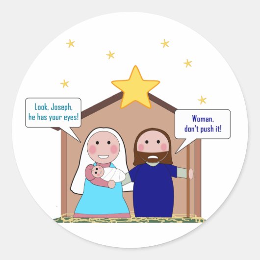 Geboortezonde Ronde Sticker (Voorkant)