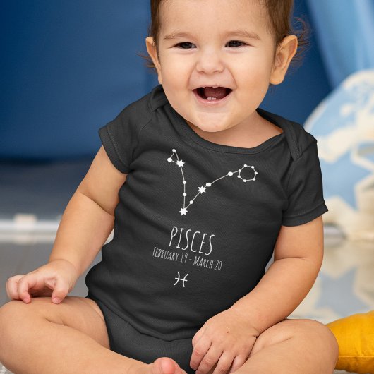 Geboortsetiket voor pisces | Zodiac Constellation Romper