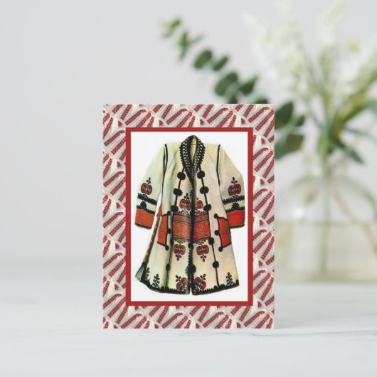  gebooste folkkostuummantel briefkaart (Staand voorkant)