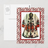 gebooste folkkostuummantel briefkaart (Voorkant / Achterkant)