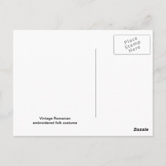  gebooste folkkostuummantel briefkaart (Achterkant)