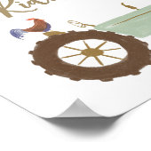 Gebordje voor 'Birthday Party'-tractorservices boe Poster (Hoek)