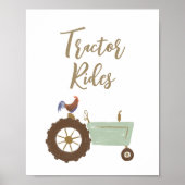 Gebordje voor 'Birthday Party'-tractorservices boe Poster (Voorkant)