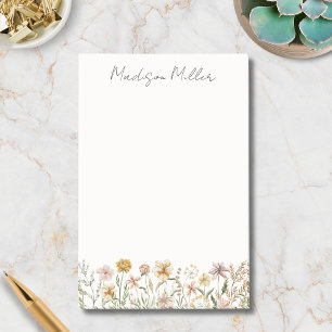 Geborduurd Aquarel Weidebloem Bloemstuk Post-it® Notes