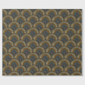 Geborduurd Art Deco patroon inpakpapier (Vlak)
