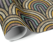 Geborduurd Art Deco patroon inpakpapier (Rol Hoek)