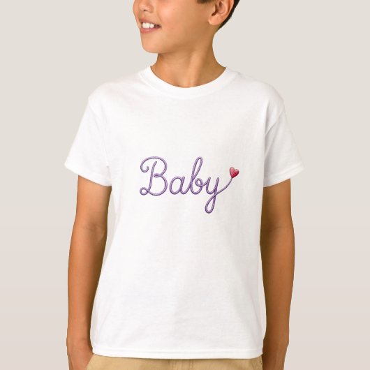 Geborduurd Babyhart T-shirt (Voorkant)