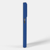 Geborduurd Blauw Case-Mate iPhone Case (Achterkant / Rechts)