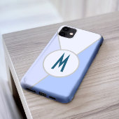 Geborduurd Blauw Modern Geometrisch Kleurblok Case-Mate iPhone Case