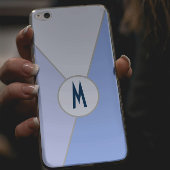 Geborduurd Blauw Modern Geometrisch Kleurblok Case-Mate iPhone Case