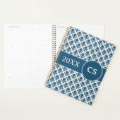 Geborduurd Blauw & Wit Frans Tapijt Planner (Display)
