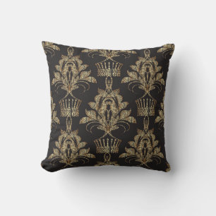 Geborduurd Bloemen Damask: Royal Naadloos. Kussen