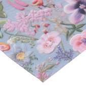 Geborduurd bloemennaadloos patroon korte tafelloper (Hoek)