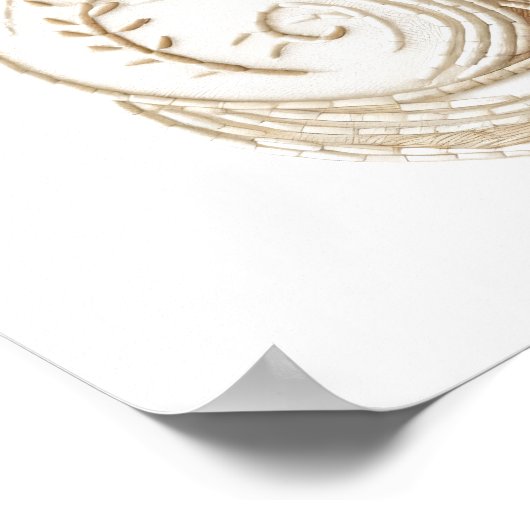 Geborduurd Boho Kat Poster Neutraal Minimalistisch (Hoek)