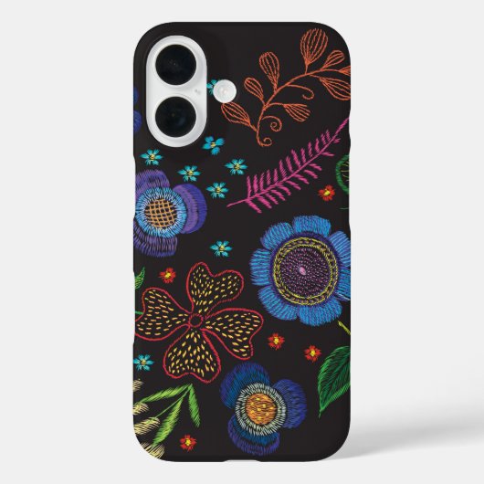 geborduurd broche Case-Mate iPhone case (Achterkant)