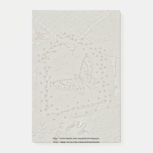 Geborduurd Crazy Quilt Post-it Note Pad (Voorkant)