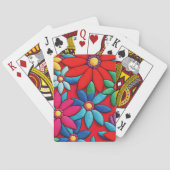 Geborduurd Daisy Design Pokerkaarten (Achterkant)
