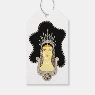 Geborduurd Diamant April Geboortesteen Cadeaulabel
