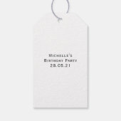 Geborduurd Diamant April Geboortesteen Cadeaulabel (Achterkant)