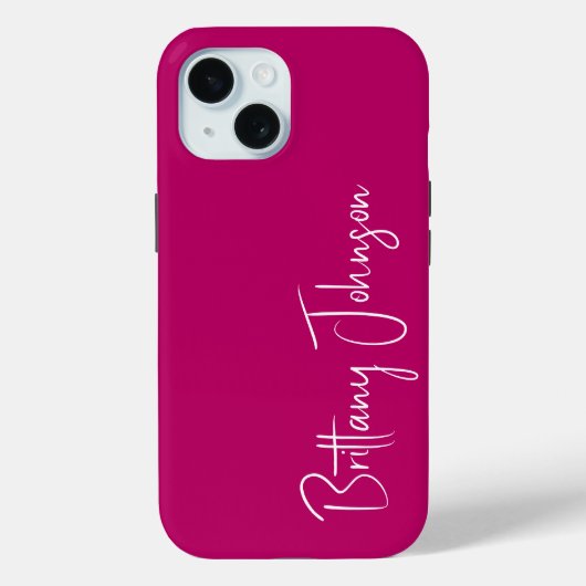 Geborduurd heet roze Case-Mate iPhone case (Achterkant)