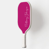 Geborduurd Heet Roze Pickleball Paddle (Links)