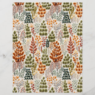 geborduurd herfst patroon plakboek papier