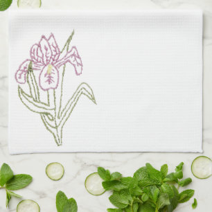 Geborduurd Iris Design MoJo Keukendoek Theedoek