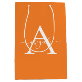 Geborduurd Koninklijk Oranje | Minimalistische Ele Medium Cadeauzakje