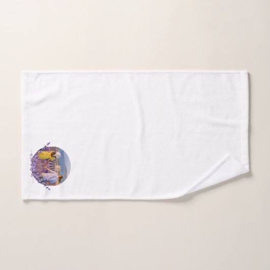 Geborduurd lavendel handdoeken set (Handdoek)