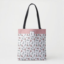 Geborduurd Leuke Roze Bloem Bloemen Patroon