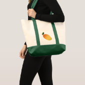 Geborduurd mango ontwerp tote bag (Voorkant (product))
