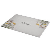 Geborduurd mooi boeket van wilde bloemen snijplank (Hoek)