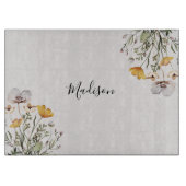 Geborduurd mooi boeket van wilde bloemen snijplank (Voorkant)