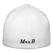 Geborduurd Mrs Initiaal Bachelorette Honkbalhoed Geborduurde Pet (Achterkant)