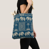 geborduurd olifant tote bag (Dichtbij)