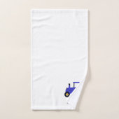 Geborduurd Ontwerp Blauwe Tractor Bad Handdoek (Handdoek)
