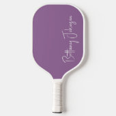 Geborduurd Paars Pickleball Paddle (Achterkant)