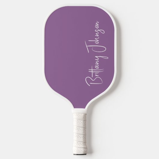 Geborduurd Paars Pickleball Paddle (Voorkant)
