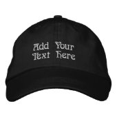Geborduurd Pet, Jouw tekst toevoegen Geborduurde Pet (Voorkant)