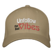 Geborduurd Pet Unfollow the Bad Vibes (Voorkant)